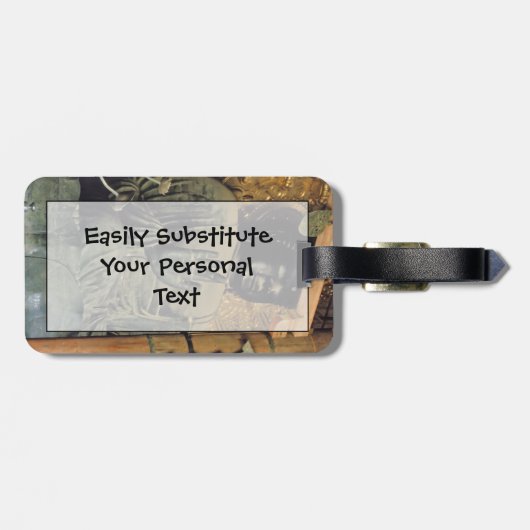 Buddhist Temple in Kyoto Japan Easy ID Personal Bagagelabel (Achterkant horizontaal)