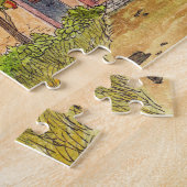 Buddhist Temple Phan Thiet Vietnam Waterverf Legpuzzel (Zijkant)