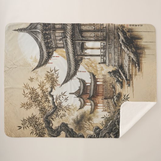 Buddhist Temple Sherpa Deken (Voorkant (horizontaal))