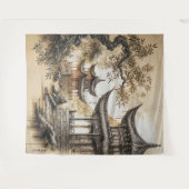 Buddhist Temple Wandkleed (Voorkant (horizontaal))