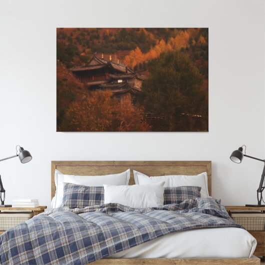 Buddhist Temple Wrapped Canvas (Insitu (Slaapkamer))
