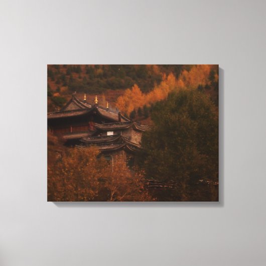 Buddhist Temple Wrapped Canvas Afdruk (Voorkant)