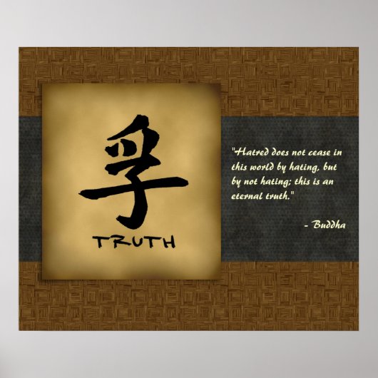 Buddhist Truth Quote Custom Poster (Voorkant)