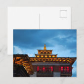 Buddhistisch Dzong Dak Briefkaart (Voorkant / Achterkant)