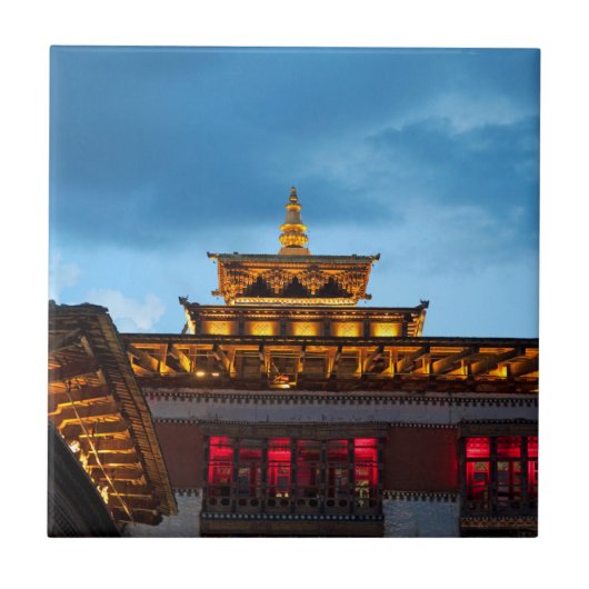 Buddhistisch Dzong Dak Tegeltje (Voorkant)