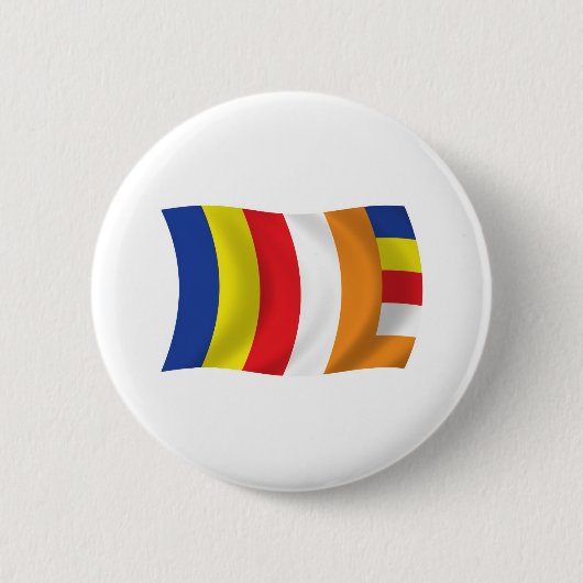 Buddhistische Religie Vlag Knop Ronde Button 5,7 Cm (Voorkant)