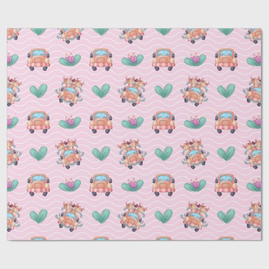 Buddies Love Truck Pattern Cadeaupapier (Vlak)