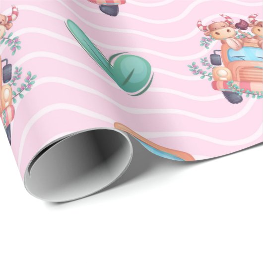 Buddies Love Truck Pattern Cadeaupapier (Rol Hoek)