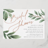 Budding Branch | Elegant botanisch Vrijgezellenfee Folie Uitnodiging (Voorkant)