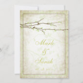 Budding Branches with Birds III Invitation Kaart (Voorkant)