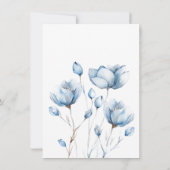 Budding met Joy Blue Baby shower Invite Kaart (Achterkant)