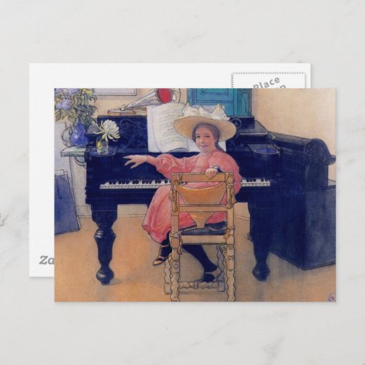 Budding Piano Diva Briefkaart (Voorkant / Achterkant)