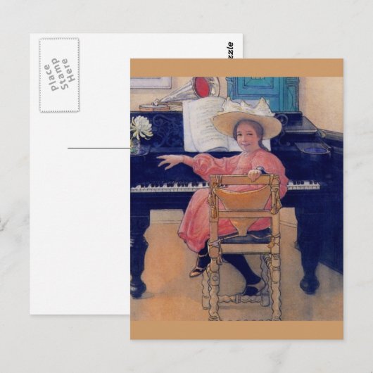 Budding Piano Diva Briefkaart (Voorkant / Achterkant)