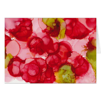 "Budding Red" — Alcohol Ink Art Print