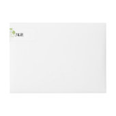 Budding Romance Bruiloft Wrap Around Label (Voorkant)
