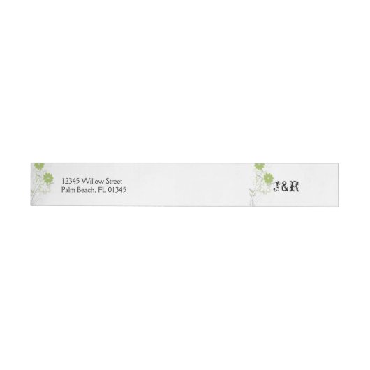 Budding Romance Bruiloft Wrap Around Label (Individueel)