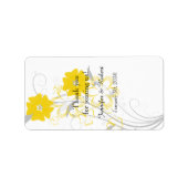 Budding Romance Geel Bruiloft Lip Balm Label (Voorkant)