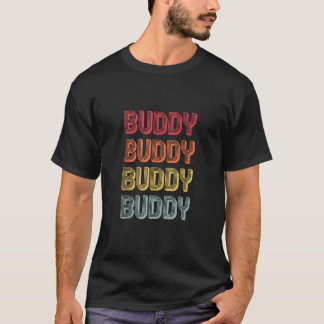 BUDDY Cadeaunaam Gepersonaliseerd Grappig Retro Vi T-shirt