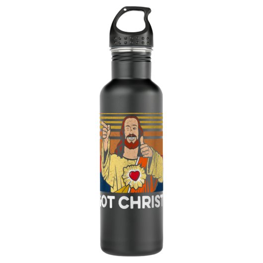 Buddy Christ Christmas Cool Jesus Religious Christ Waterfles (Voorkant)