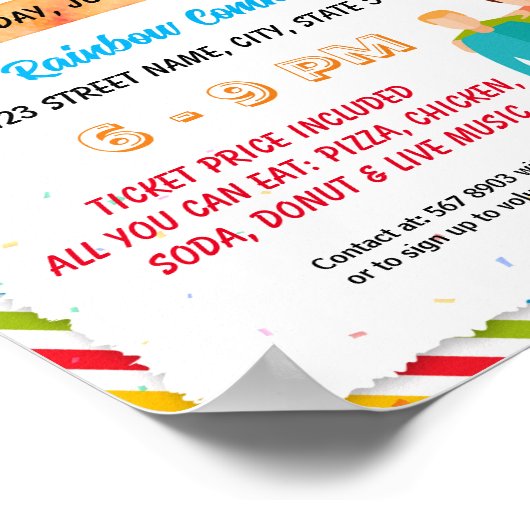 Buddy dag event flyer poster sjabloon (Hoek)