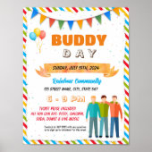 Buddy dag event flyer poster sjabloon (Voorkant)