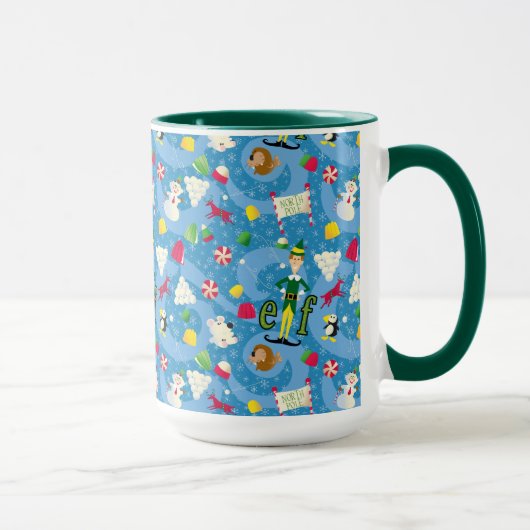 Buddy de Elf Cartoon Patroon Mok (Rechts)