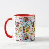 Buddy de Elf en Santa North Pole Patroon Mok (Links)