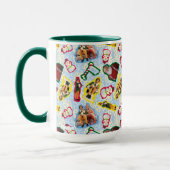 Buddy de Elf en Santa North Pole Patroon Mok (Links)