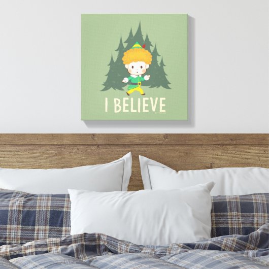 Buddy de Elf geloof ik Canvas Afdruk (Insitu (Slaapkamer))