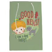 Buddy de Elf Goed nieuws! Vandaag een hond gezien! Medium Cadeauzakje (Voorkant)