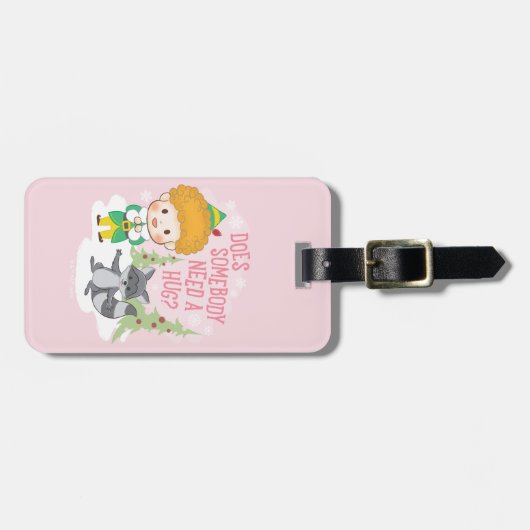 Buddy de Elf Heeft iemand een knuffel nodig? Bagagelabel (Voorkant horizontaal)