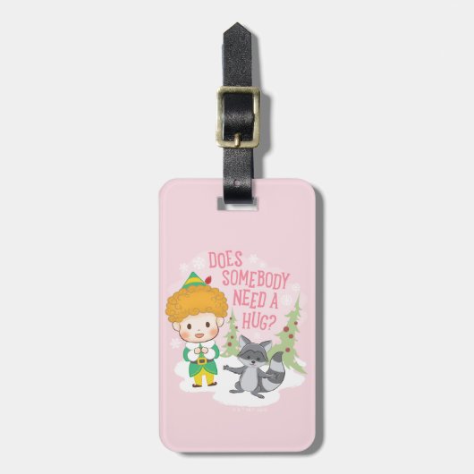 Buddy de Elf Heeft iemand een knuffel nodig? Bagagelabel (Voorkant verticaal)