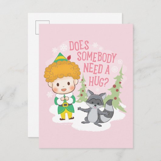 Buddy de Elf: Heeft Iemand een Knuffel Nodig? Feestdagenkaart (Voorkant / Achterkant)