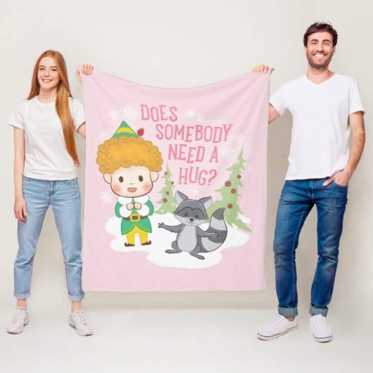 Buddy de Elf Heeft iemand een knuffel nodig? Fleece Deken (In situ)