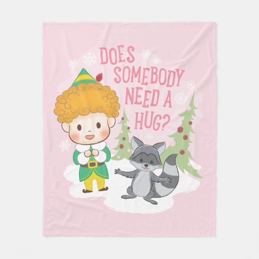 Buddy de Elf Heeft iemand een knuffel nodig? Fleece Deken (Voorkant)