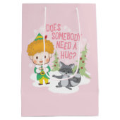 Buddy de Elf Heeft iemand een knuffel nodig? Medium Cadeauzakje (Achterkant)