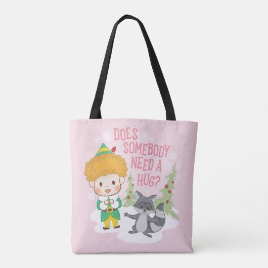 Buddy de Elf Heeft iemand een knuffel nodig? Tote Bag (Achterkant)