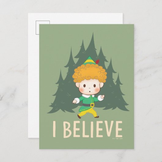 Buddy de Elf Ik Geloof Feestdagenkaart (Voorkant / Achterkant)