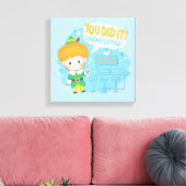 Buddy de Elf, je hebt het gedaan! Felicitatie! Canvas Afdruk (Insitu (Woonkamer))