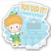 Buddy de Elf, je hebt het gedaan! Felicitatie! Sticker (Voorkant)