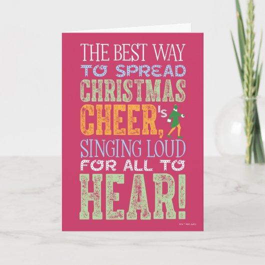 Buddy de Elf | Kerstcitaten Kaart (Voorkant)