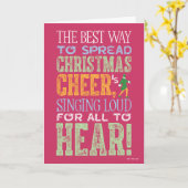 Buddy de Elf | Kerstmis citaat Kaart (Gele Bloem)