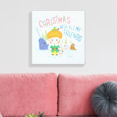 Buddy de Elf Kerstmis met al mijn vrienden Canvas Afdruk (Insitu (Woonkamer))