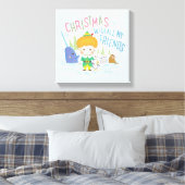 Buddy de Elf Kerstmis met al mijn vrienden Canvas Afdruk (Insitu (Slaapkamer))