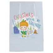 Buddy de Elf Kerstmis met al mijn vrienden Medium Cadeauzakje (Achterkant)