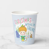 Buddy de Elf Kerstmis met al mijn vrienden Papieren Bekers (Achterkant)