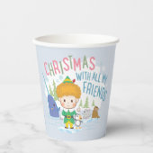 Buddy de Elf Kerstmis met al mijn vrienden Papieren Bekers (Voorkant)