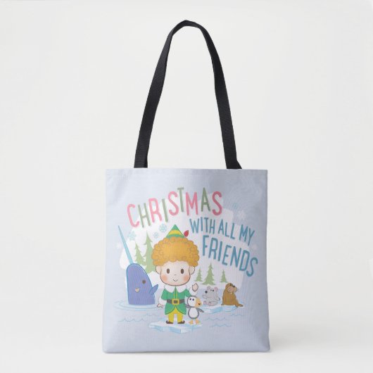 Buddy de Elf Kerstmis met al mijn vrienden Tote Bag (Voorkant)