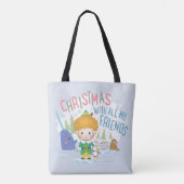 Buddy de Elf Kerstmis met al mijn vrienden Tote Bag (Achterkant)