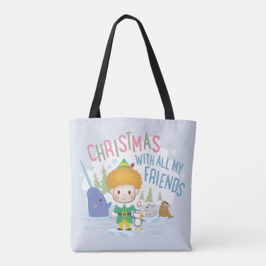 Buddy de Elf Kerstmis met al mijn vrienden Tote Bag (Achterkant)